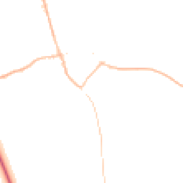 Night-time road noise heatmap for TN26 2JE