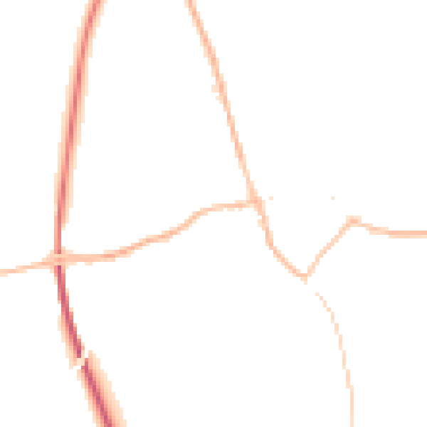 Night-time road noise heatmap for TN26 2JL
