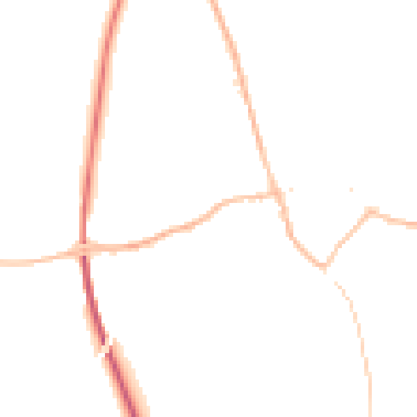 Night-time road noise heatmap for TN26 2JP