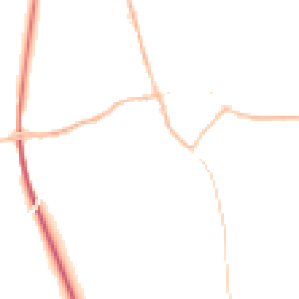 Night-time road noise heatmap for TN26 2JQ