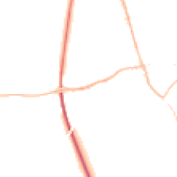 Night-time road noise heatmap for TN26 2JR