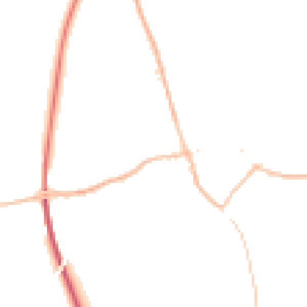 Night-time road noise heatmap for TN26 2JW
