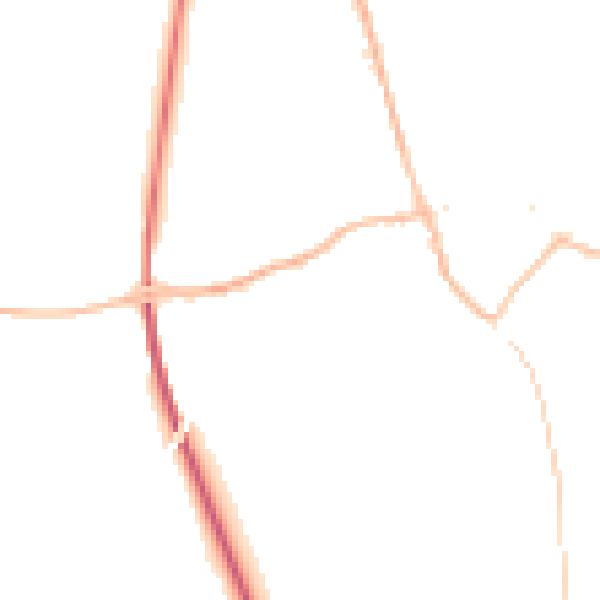 Night-time road noise heatmap for TN26 2LB