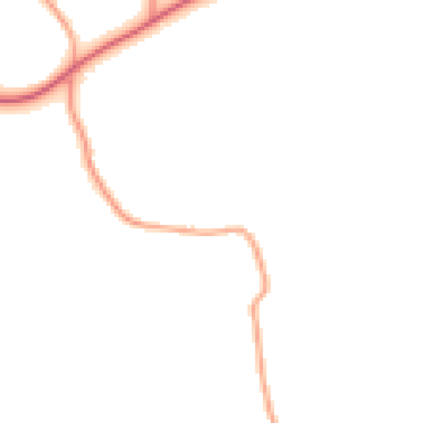 Daytime road noise heatmap for TN26 2LL