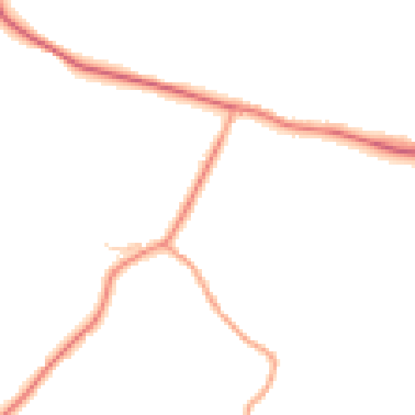 Daytime road noise heatmap for TN26 2LZ