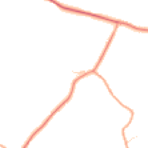 Daytime road noise heatmap for TN26 2NB