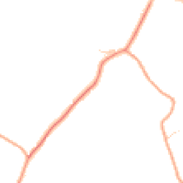Daytime road noise heatmap for TN26 2NE
