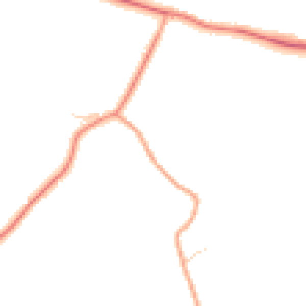 Daytime road noise heatmap for TN26 2NG