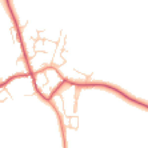 Daytime road noise heatmap for TN26 2NL
