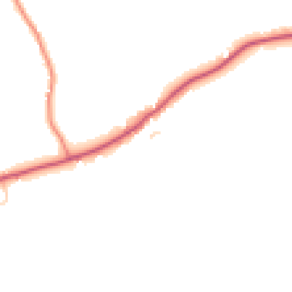 Daytime road noise heatmap for TN26 2PA