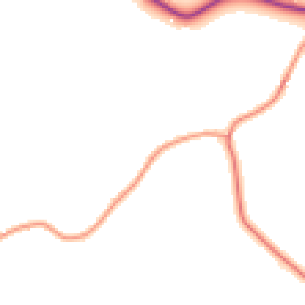 Daytime road noise heatmap for TN26 3BJ