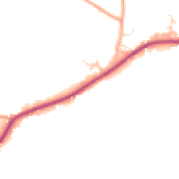 Daytime road noise heatmap for TN26 3BP