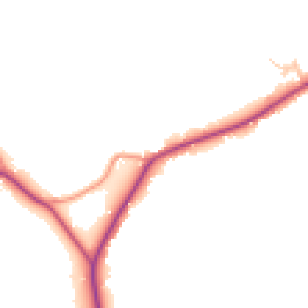 Daytime road noise heatmap for TN26 3BU
