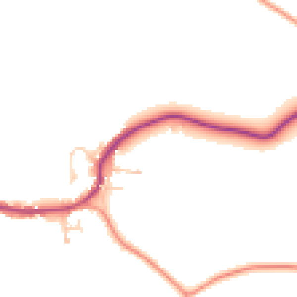 Daytime road noise heatmap for TN26 3FB