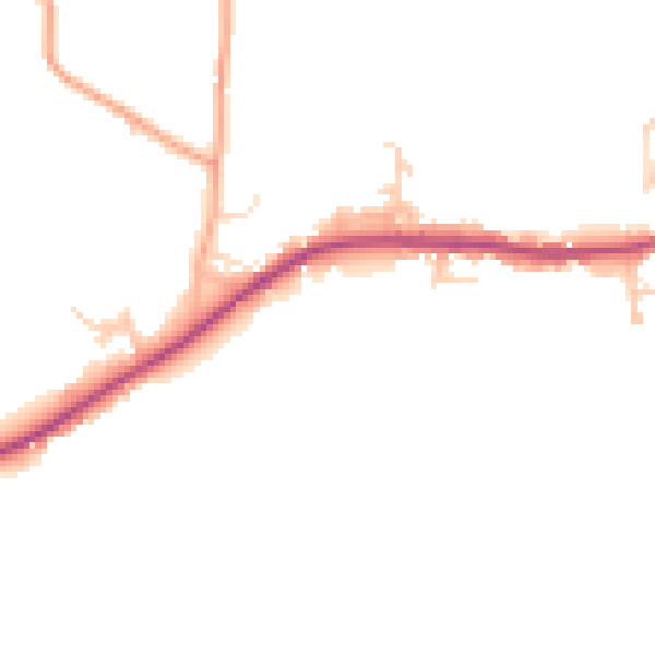 Daytime road noise heatmap for TN26 3FE