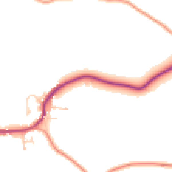 Daytime road noise heatmap for TN26 3LL