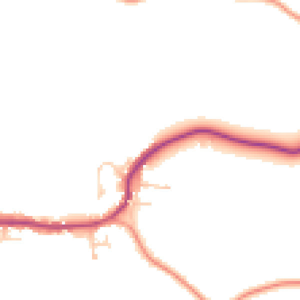 Daytime road noise heatmap for TN26 3LN
