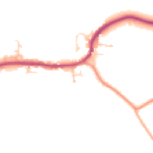 Daytime road noise heatmap for TN26 3LR