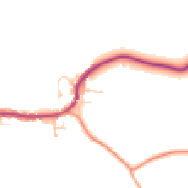 Daytime road noise heatmap for TN26 3LT