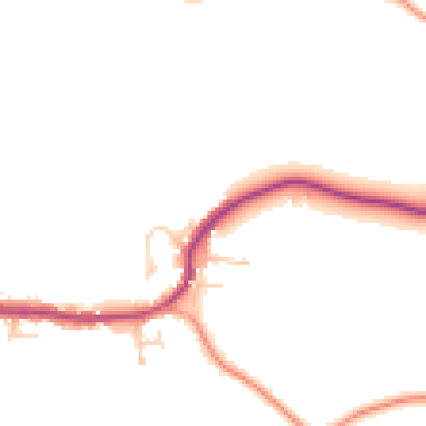 Daytime road noise heatmap for TN26 3LW