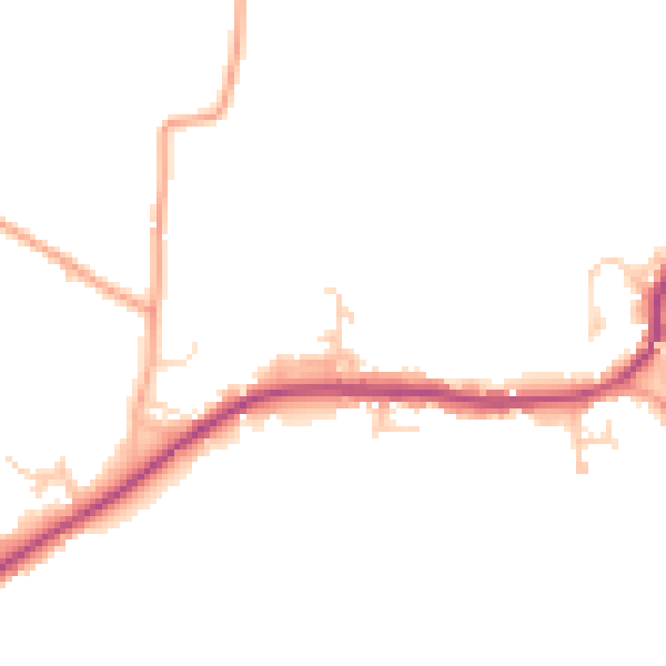 Daytime road noise heatmap for TN26 3ND