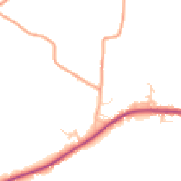 Daytime road noise heatmap for TN26 3NF
