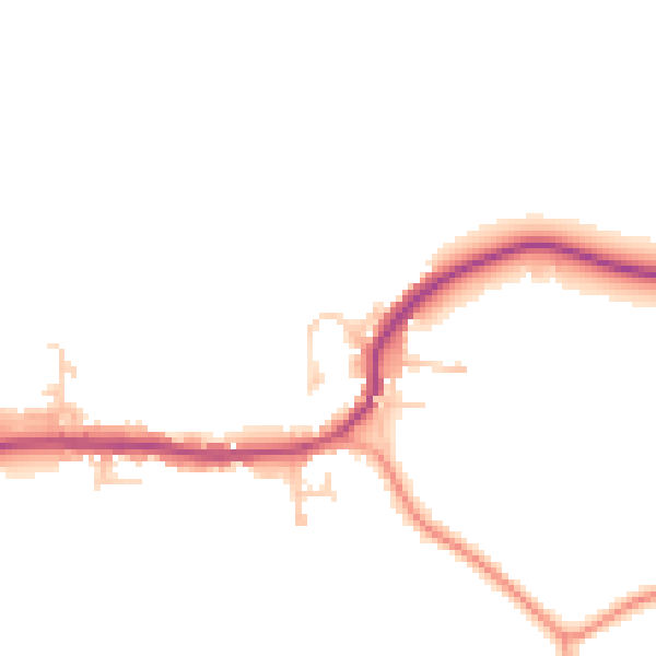 Daytime road noise heatmap for TN26 3NG