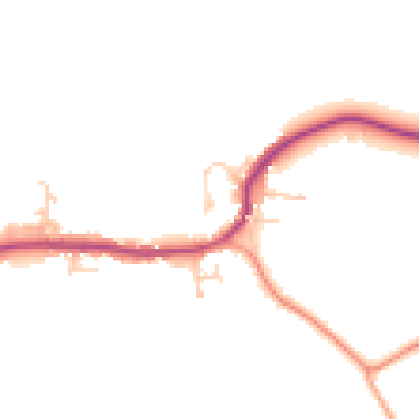 Daytime road noise heatmap for TN26 3NL