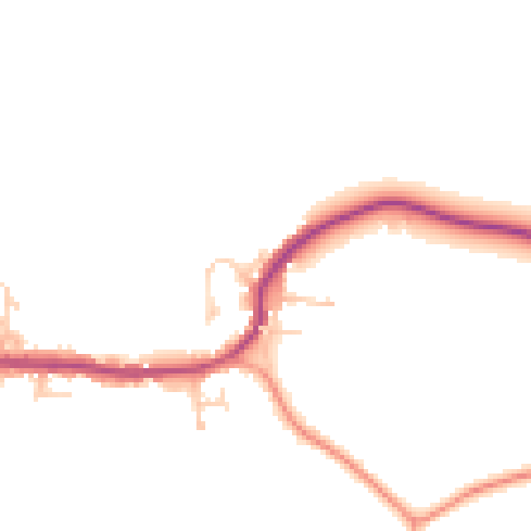 Daytime road noise heatmap for TN26 3NQ