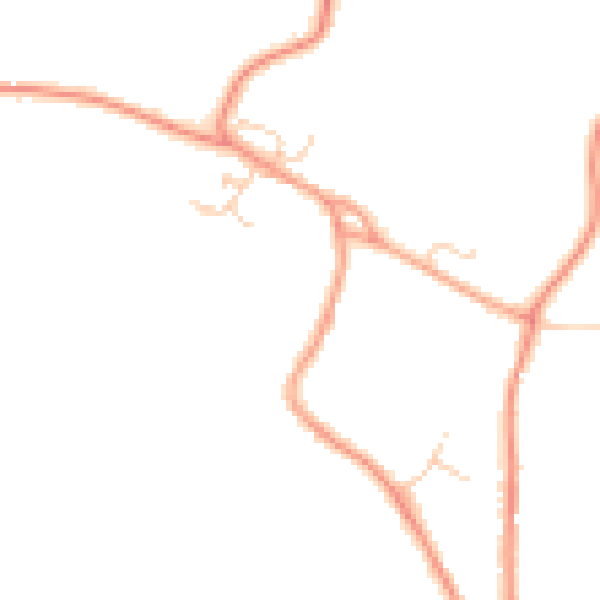 Daytime road noise heatmap for TN26 3NX