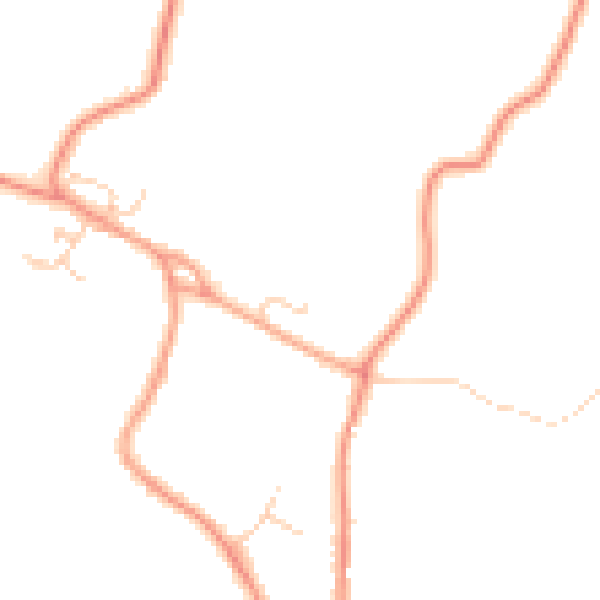 Daytime road noise heatmap for TN26 3PD