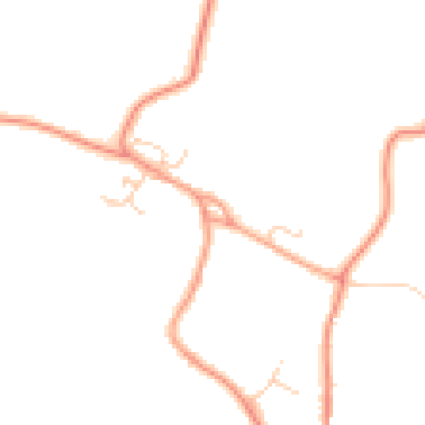 Daytime road noise heatmap for TN26 3PE