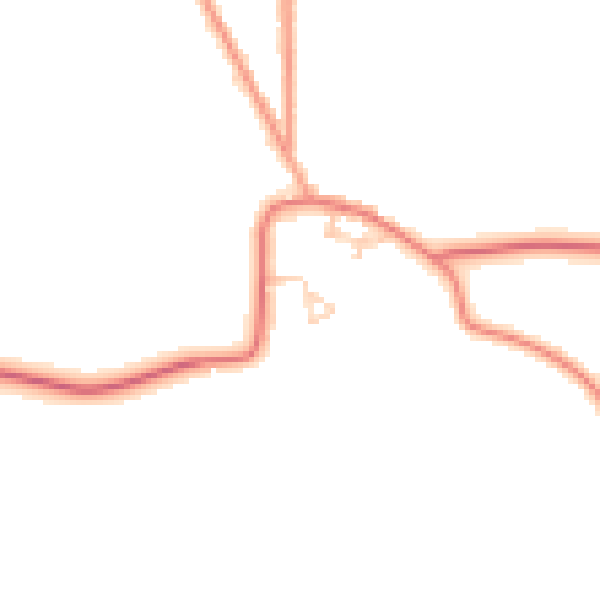 Daytime road noise heatmap for TN26 3SW