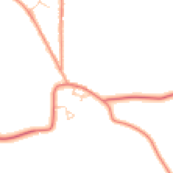 Daytime road noise heatmap for TN26 3TG