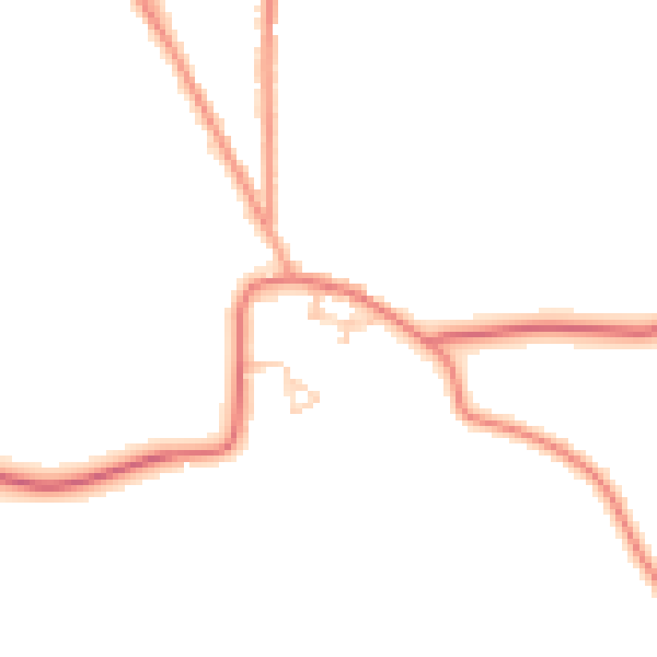 Daytime road noise heatmap for TN26 3TW