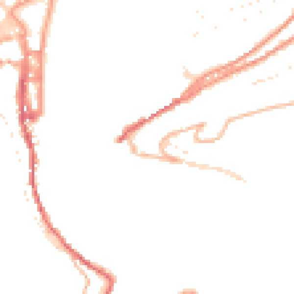 Daytime road noise heatmap for TQ6 0BX