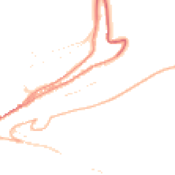 Daytime road noise heatmap for TQ6 0DG