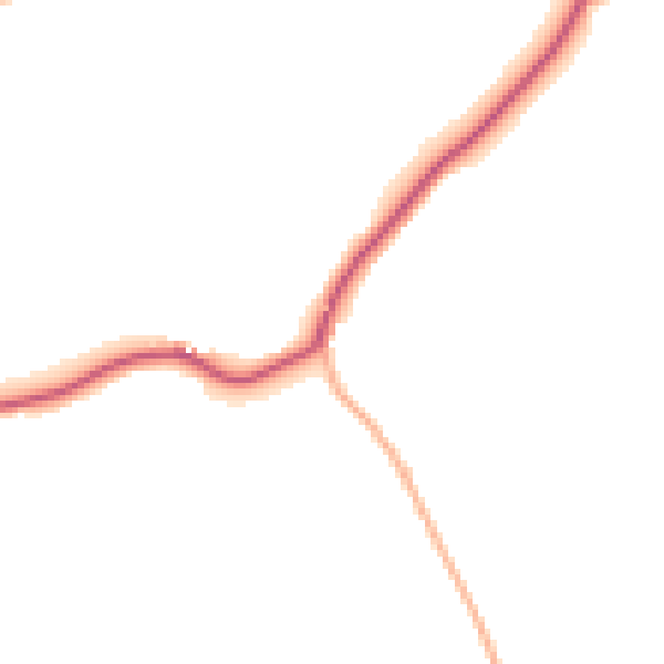 Daytime road noise heatmap for TQ6 0ED