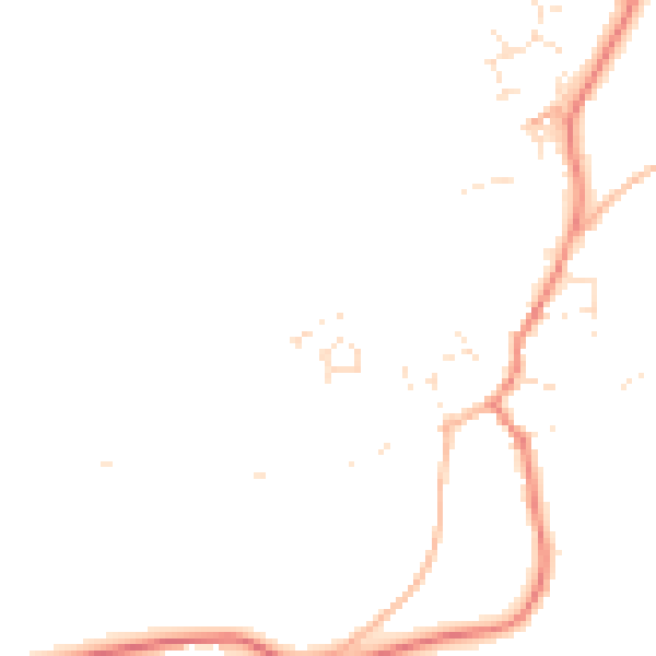 Daytime road noise heatmap for TQ6 0EW