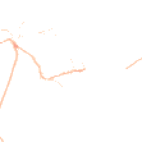 Daytime road noise heatmap for TQ6 0EX