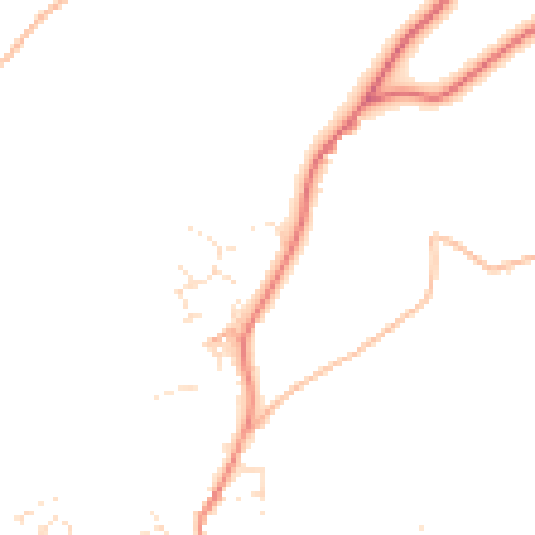 Daytime road noise heatmap for TQ6 0FB