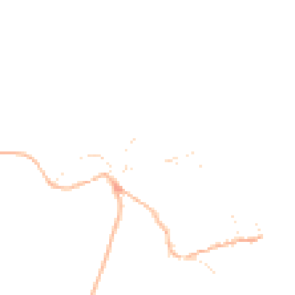 Daytime road noise heatmap for TQ6 0HS
