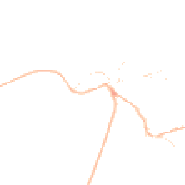 Daytime road noise heatmap for TQ6 0HT