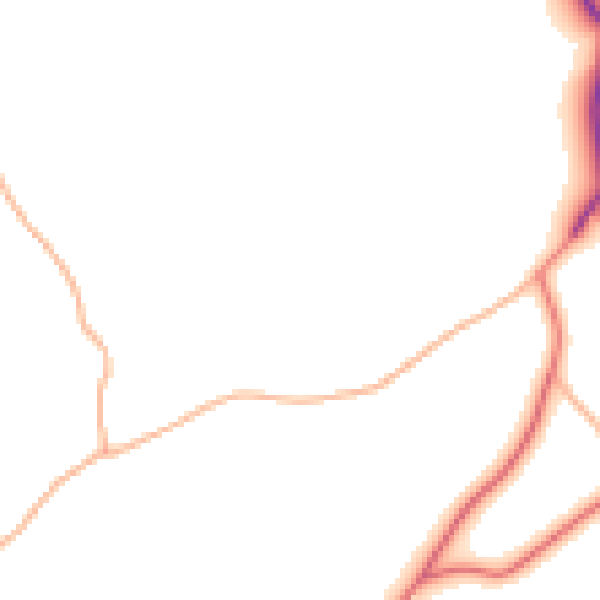 Daytime road noise heatmap for TQ6 0LF