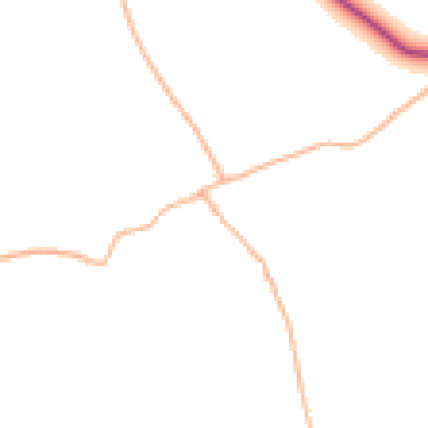 Daytime road noise heatmap for TQ6 0LT