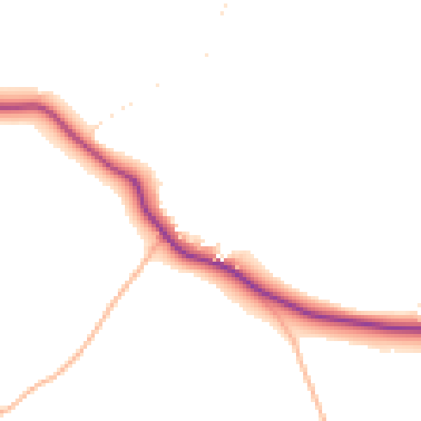 Daytime road noise heatmap for TQ6 0NH