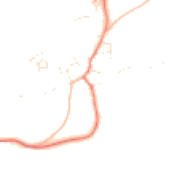 Daytime road noise heatmap for TQ6 0NP