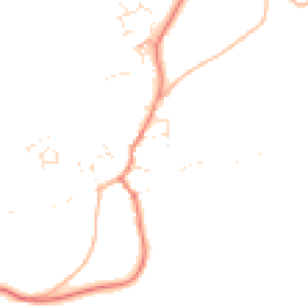 Daytime road noise heatmap for TQ6 0PF