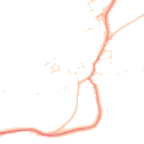 Daytime road noise heatmap for TQ6 0PG