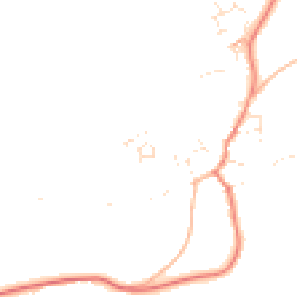Daytime road noise heatmap for TQ6 0PQ